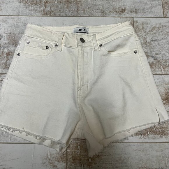 Just Black Denim White Jean Shorts Size Small - Picture 1 of 3
